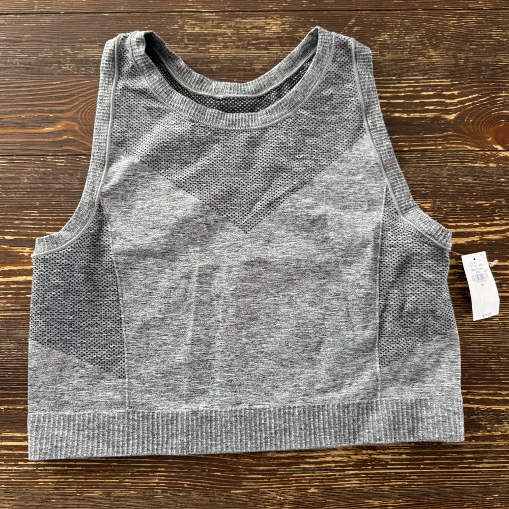 Gray   Knit crop Top
